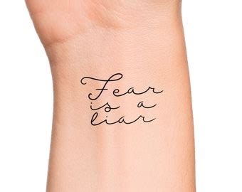 Fear is a Liar Tattoo - Etsy