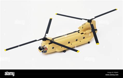 Model of a tandem-rotor helicopter Stock Photo - Alamy