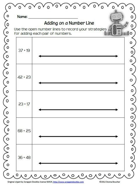 empty number line | 100 Charts and number sense | Pinterest