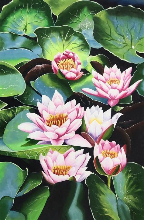 lotus Painting by d shiva prasad reddy | Saatchi Art