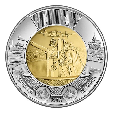 2015 Canada REMEMBRANCE Toonie $2 Dollar UNC Twenty-Five Cents Coins ...