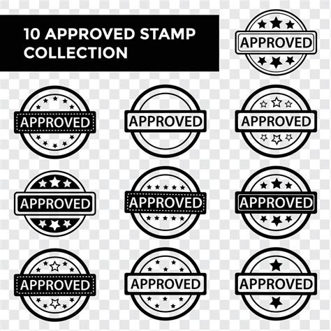 approved stamp rubber for element design 13449243 Vector Art at Vecteezy