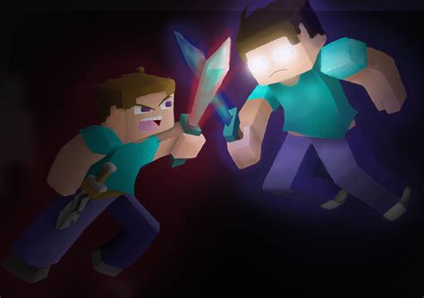 Steve VS Herobrine | Minecraft | Pinterest