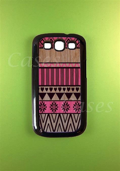 Items similar to Samsung Galaxy S3 Cases - Pink Aztec on Wood on Etsy