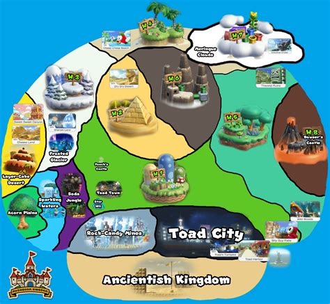 My personal shoddy take on the map of the Mushroom Kingdom if a ...