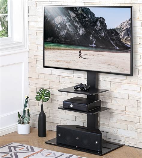 FITUEYES Universal Floor Swivel TV Base TV Stand with Mount for 32-65 ...