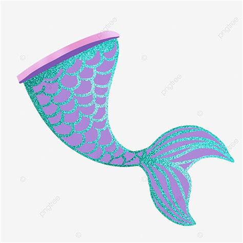 a purple and blue mermaid tail with glitters on the bottom, in front of ...