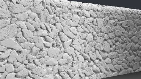 3D Scanned Mossy Cobblestone Wall - 5x2.5 meters