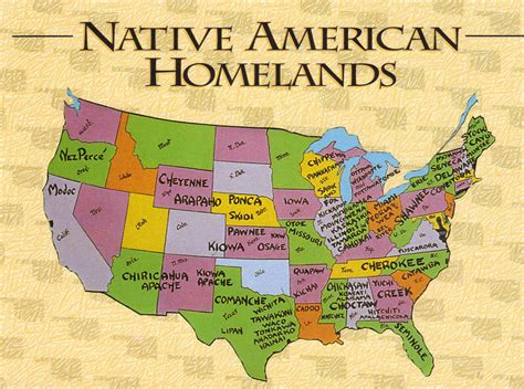 USA Native American Homelands Map Postcard | From their home… | Flickr