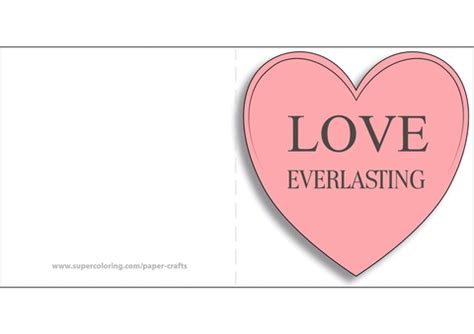 Everlasting Love Card with Heart | Free Printable Papercraft Templates