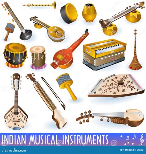 Indian Instruments Vector Illustration | CartoonDealer.com #47001260