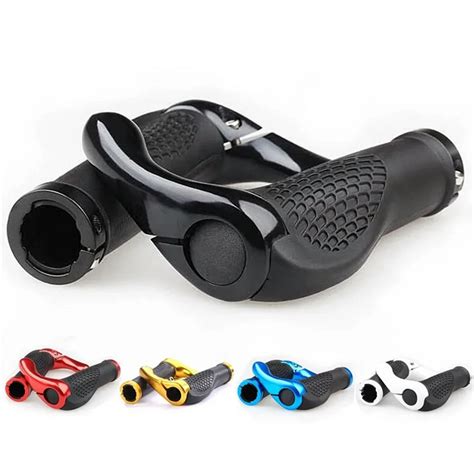 Bicycle Grips Ergonomic MTB Mountain Bike Aluminum Rubber Handlebar ...