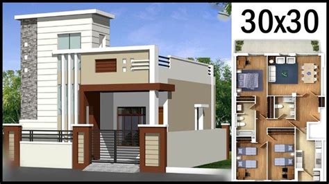 30×30 home designs in 2024 | Single floor house design, House plans ...