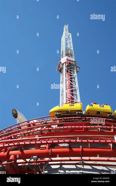 Thrill rides at the Stratosphere Hotel, Las Vegas, Nevada Stock Photo ...