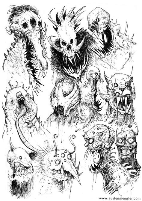 Pin by Vic on random finds | Scary drawings, Creepy drawings, Creature ...