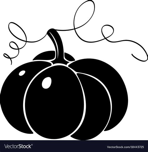 Pumpkin silhouette Royalty Free Vector Image - VectorStock