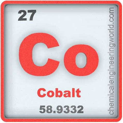 Cobalt Element Properties and Information - Chemical Engineering World