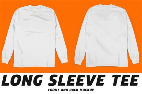 LONG SLEEVE TEE MOCK UP | Shirt mockup, Long sleeve tees, Cool t shirts