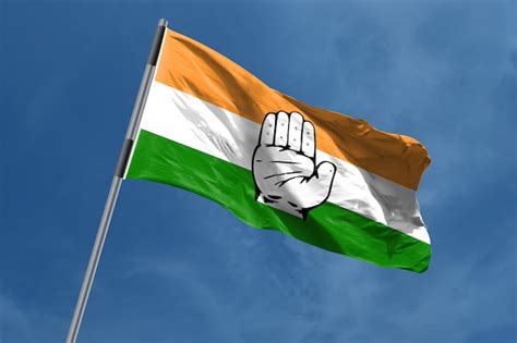 Premium Photo | Indian national congress Flag symbol waving, India