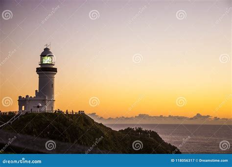 Sunrise at Byron Bay Lighthouse Stock Image - Image of baby, forest ...