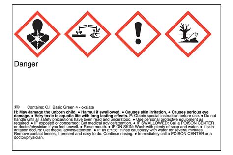 Printable Hazardous Material Labels