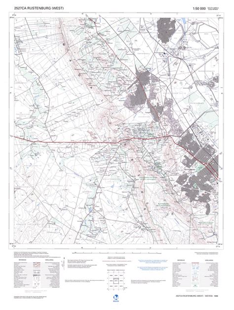 2527CA RUSTENBURG (WEST) Map by Chief Directorate: National Geo-spatial ...