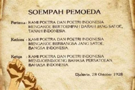 Isi Teks Sumpah Pemuda 28 Oktober 1928, Makna dan Tokoh Penting Kongres ...