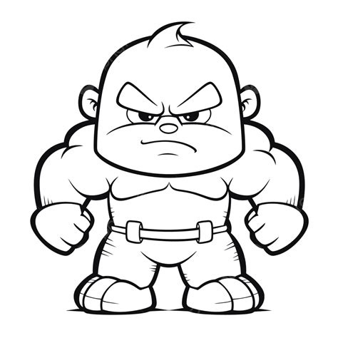 Baby Cartoon With A Muscle On Him Coloring Pages Outline Sketch Drawing ...