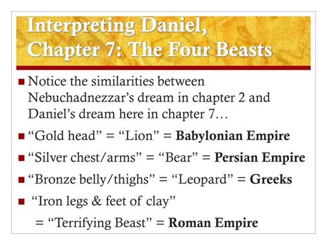 PPT - The Book of Daniel, Chapter 7: Four Beasts & the Ancient of Days ...