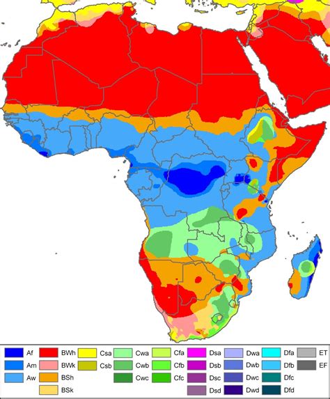 The climate zones of Africa - Vivid Maps