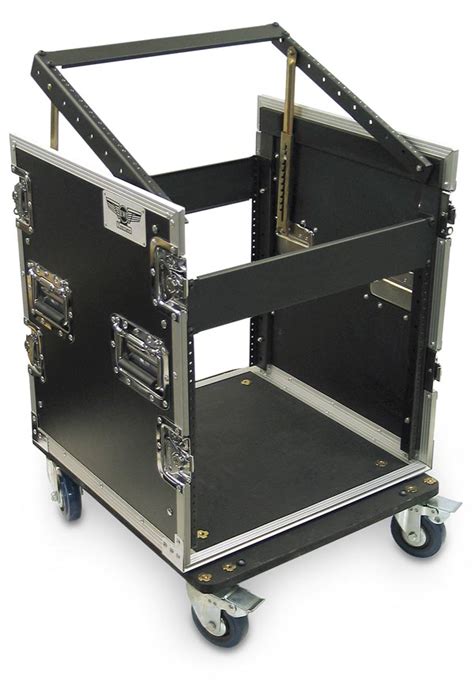 C8U-P | 8 Space Heavy Duty Rack Case with Slant Top Mixer Rails