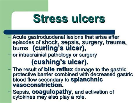 Curling Vs Cushing Ulcer - Pathogenesis Of Diseases Of The Stomach Ppt ...