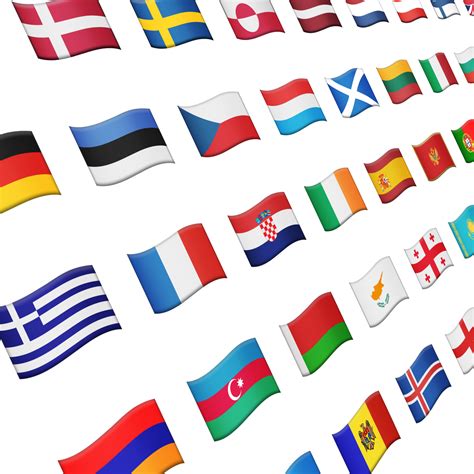 Vector Emoji Flags Europe