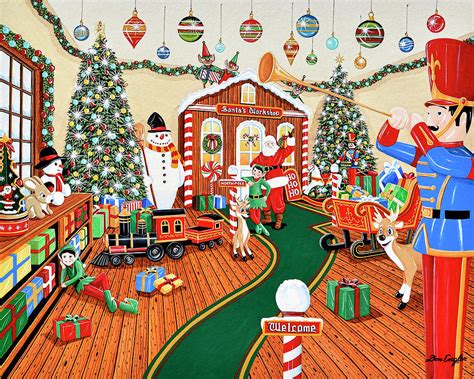 Santa's Workshop Painting by Don Engler - Pixels