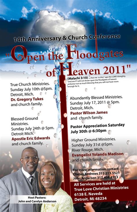 Church conference flyer for True Love Christian Ministries. If your ...