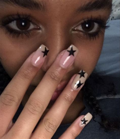 star nails ⭐️ | Concert nails, Grunge nails, Star nails