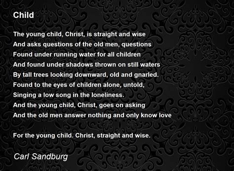 Child Poem by Carl Sandburg - Poem Hunter