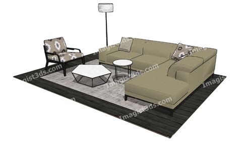 Detailed Sofa 3D Models of 2022, #030006 | Imagist3ds 3D Model Library