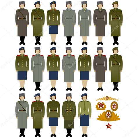 Military Uniforms Of The US Army Stock Illustration By ©GUARDING ...