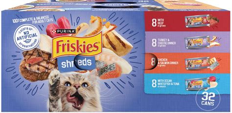 Friskies Savory Shreds Variety Pack Canned Cat Food, 5.5-oz, case of 32 ...