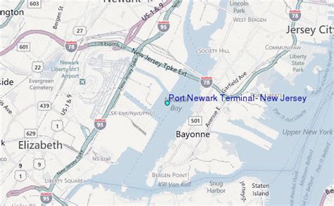 Port Newark Terminal, New Jersey Tide Station Location Guide