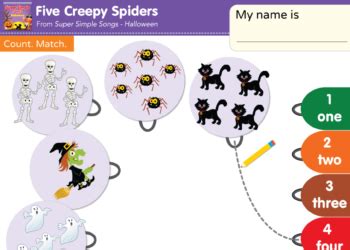 Five Creepy Spiders - Super Simple Songs