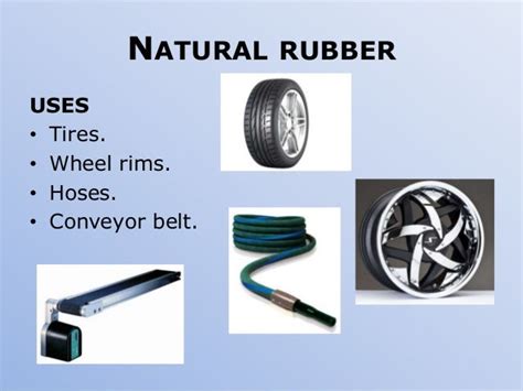 Natural rubber, synthetic rubber and neoprene rubber