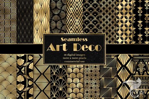 Art Deco Digital Backgrounds | Graphic Patterns ~ Creative Market