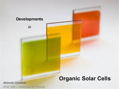 Developments in organic solar cells