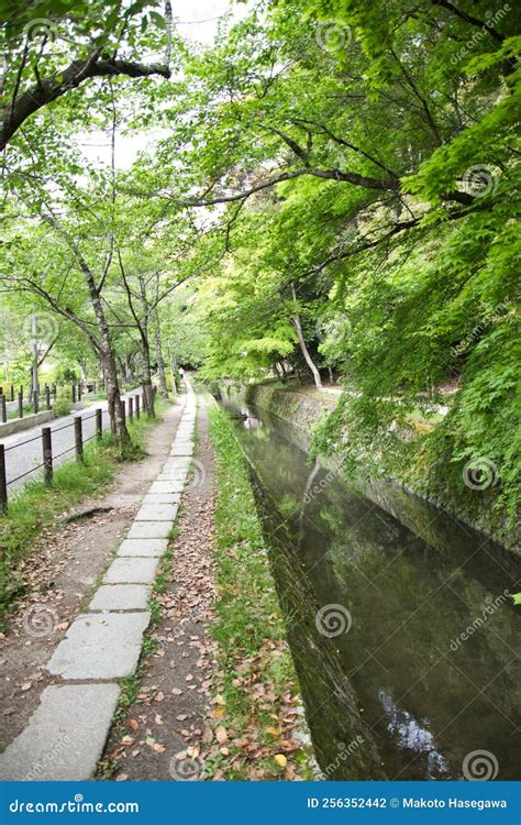 A View of the Path of Philosophy in Springtime. Kyoto Japan Stock Photo ...