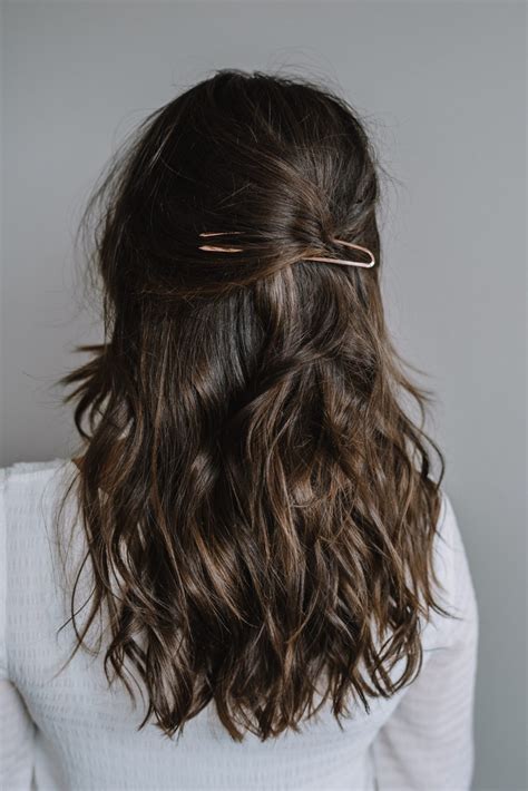 A Rose Gold Hair Pin Tutorial For The Holidays | Hair styles, Long hair ...