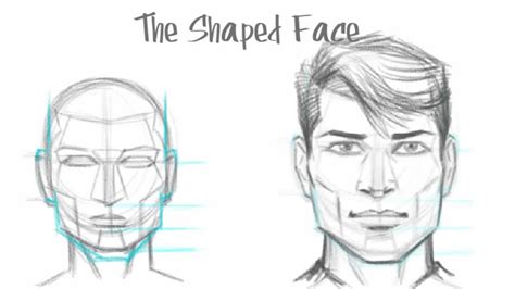 How to Draw the Male Face - Basic Drawing Tutorial (The Shaped Face ...