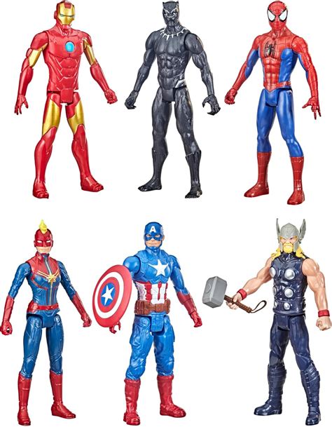 Marvel Titan Hero Series Action Figure Multipack, 6 Action Figures, 12 ...