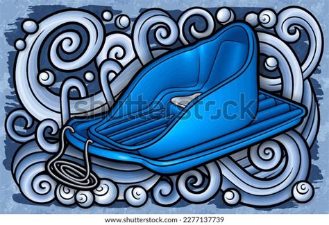 Cartoon Cute Doodle Hand Drawn Sled Stock Vector (Royalty Free ...